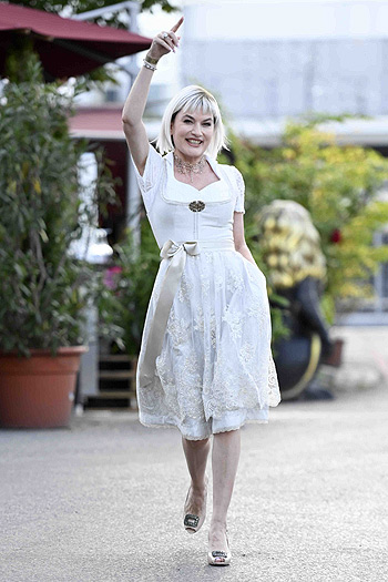 Kriemhild Siegel (Dirndl : Alpenherz) @ 11 Jahre Alpenherz im Atlantik Fisch in München am 14.07.2022 ©Foto: AGENCY PEOPLE IMAGE (c) Michael Tinnefeld